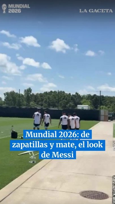 Mundial 2026: de zapatillas y mate, el look de Messi durante el entrenamiento en Kansas City