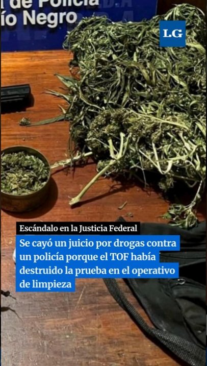 Se cayó un juicio por drogas contra un policía porque el TOF había destruido la prueba