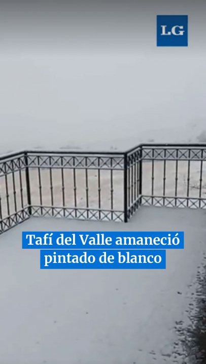 Tafí del Valle amaneció pintado de blanco en la primera nevada del invierno #tucuman