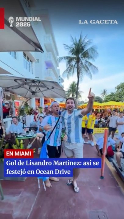 Gol de Lisandro Martínez: así se festejó en Ocean Drive