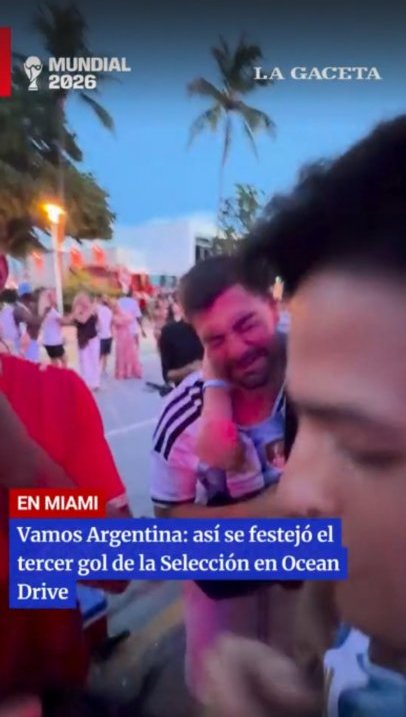 Vamos Argentina: así se festejó el tercer gol de la Selección en Ocean Drive