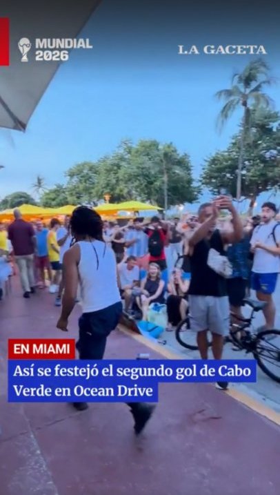 Así se festejó el segundo gol de Cabo Verde en Ocean Drive