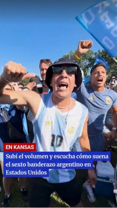 Subí el volumen y escuchá cómo suena el sexto banderazo argentino en Estados Unidos