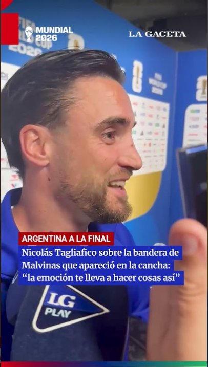 Tagliafico habló sobre la bandera de Malvinas que apareció en la cancha