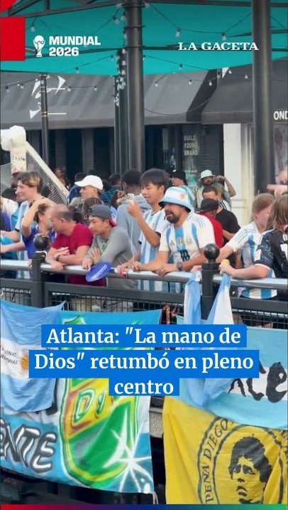 Atlanta: "La mano de Dios" retumbó en pleno centro