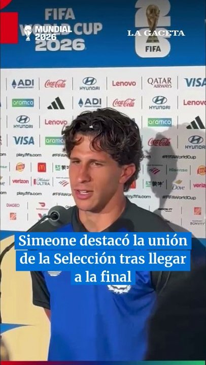 Simeone destacó la unión de la Selección tras llegar a la final