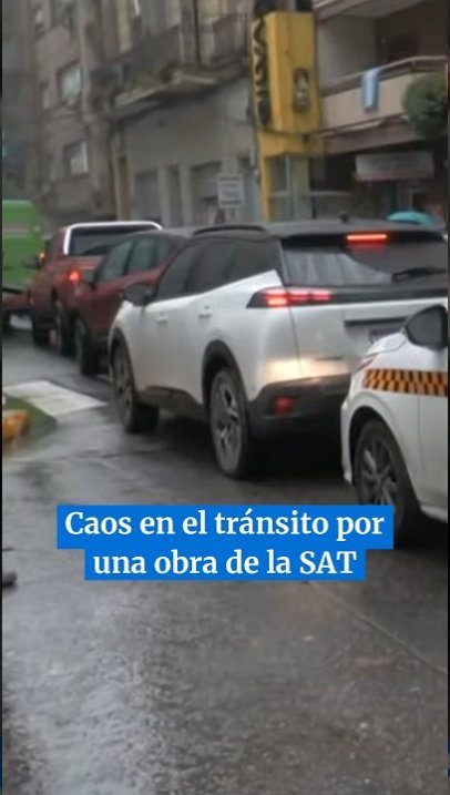 Caos en el tránsito por una obra de la SAT  #tucuman