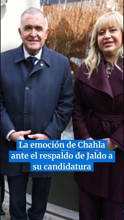 La emoción de Chahla ante el respaldo de Jaldo a su candidatura #tucuman