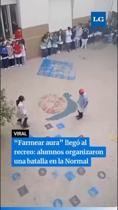 "Farmear aura" llegó al recreo: alumnos organizaron una batalla en la Normal