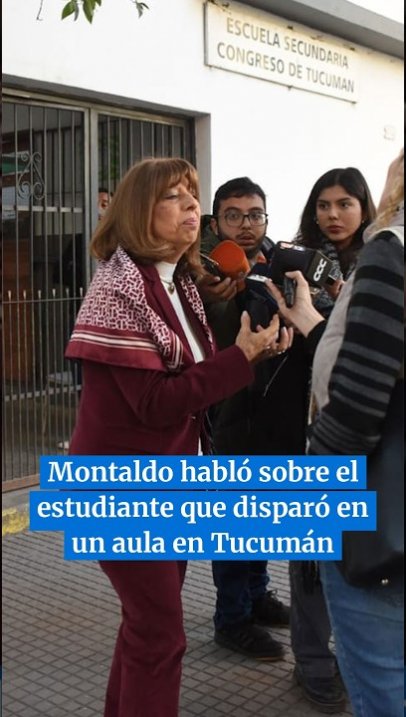 Montaldo habló sobre el estudiante que disparó en un aula en Tucumán