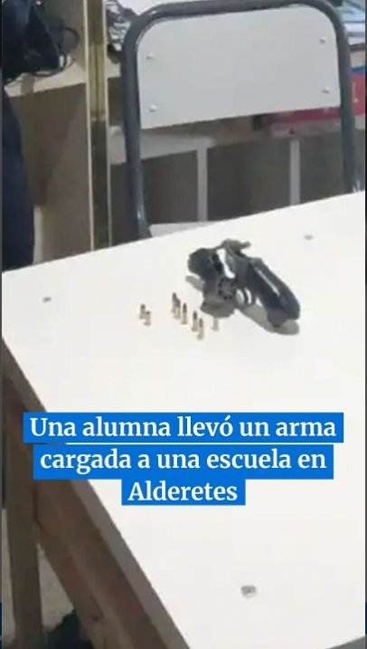 Una alumna de 15 años llevó un arma cargada a una escuela en Alderetes #Tucuman