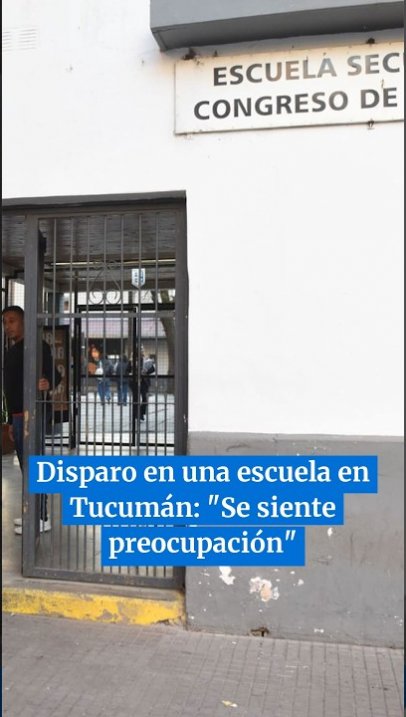 Disparo en una escuela en Tucumán: "Se siente preocupación"