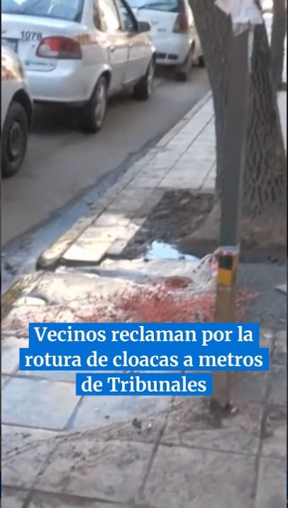 Vecinos reclaman por la rotura de cloacas a metros de Tribunales #tucuman