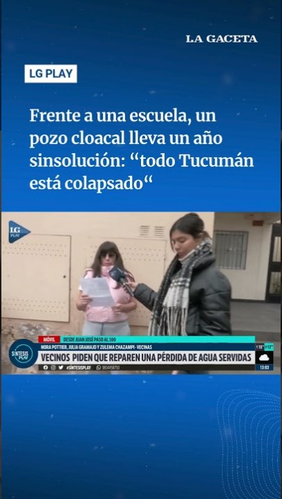 Pozo cloacal frente a una escuela