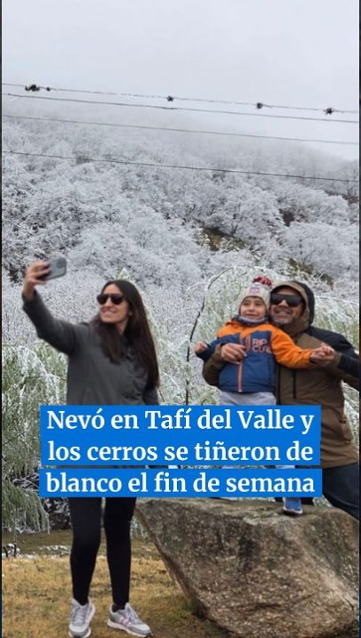 Nevó en Tafí del Valle y los cerros se tiñeron de blanco el fin de semana