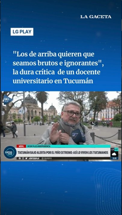 Dura crítica de un docente universitario