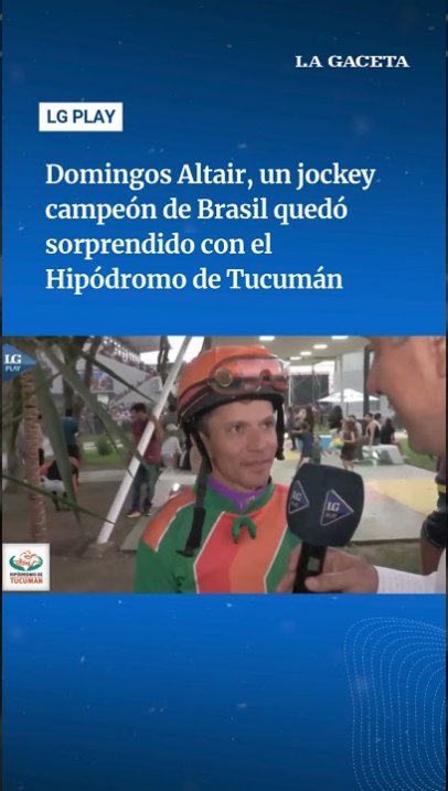 Domingos Altair, un jockey campeón de Brasil quedó sorprendido con el Hipódromo de Tucumán