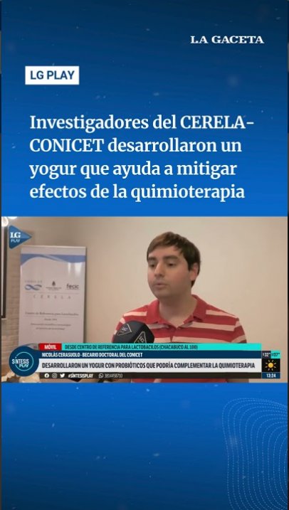 Conicet: investigadores desarrollaron un yogur para mitigar efectos de la quimioterapia