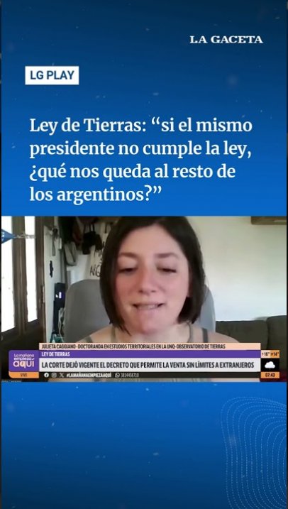 Ley de Tierras: "si el mismo presidente no cumple la ley, ¿qué nos queda al resto?"