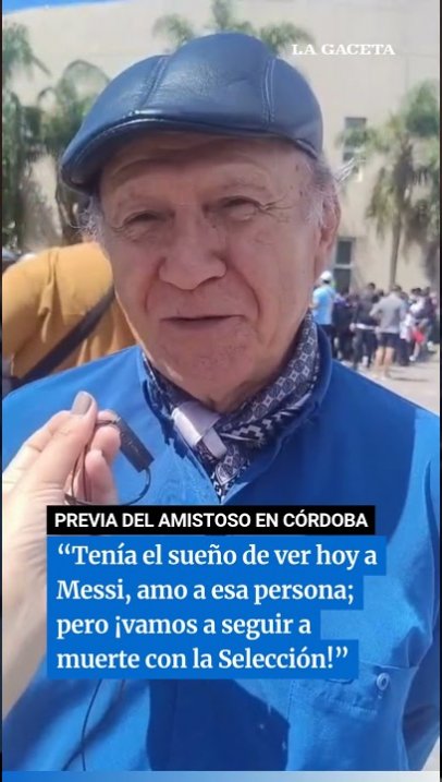 "Tenía el sueño de ver hoy a Messi"