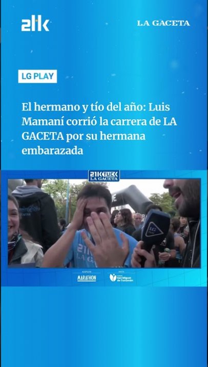 El hermano y tío del año: Luis corrió la carrera de LA GACETA por su hermana embarazada