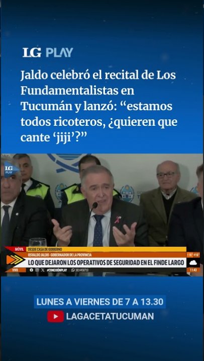 Jaldo celebró el recital de Los Fundamentalistas en Tucumán: "Estamos todos ricoteros..."