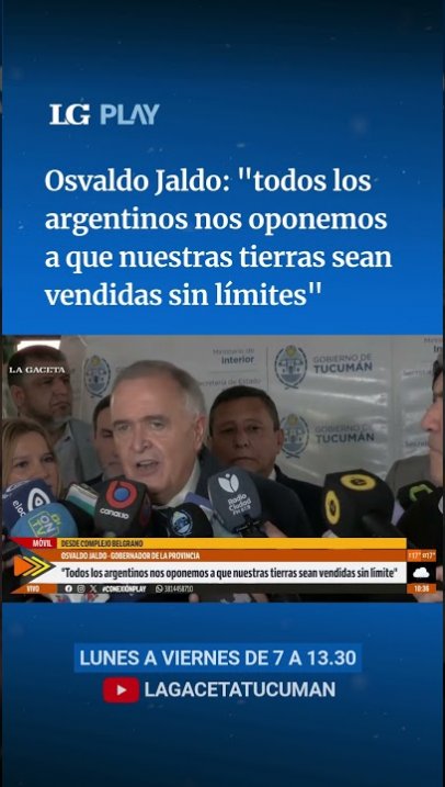 Jaldo: "Los argentinos nos oponemos a que nuestras tierras sean vendidas sin límites"