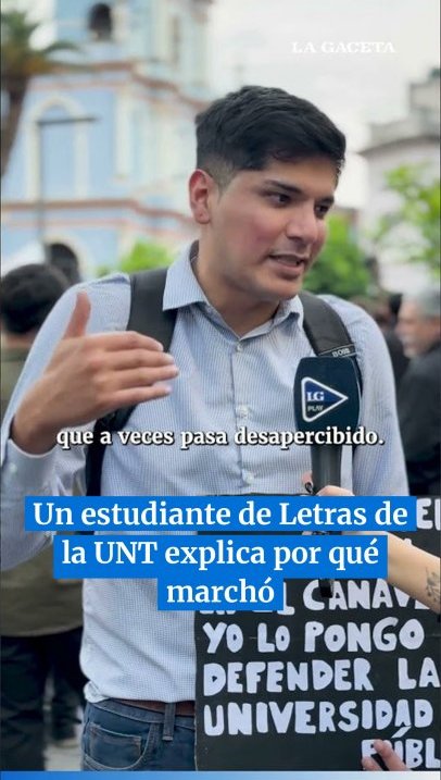 Un estudiante de Letras de la UNT explica por qué marchó