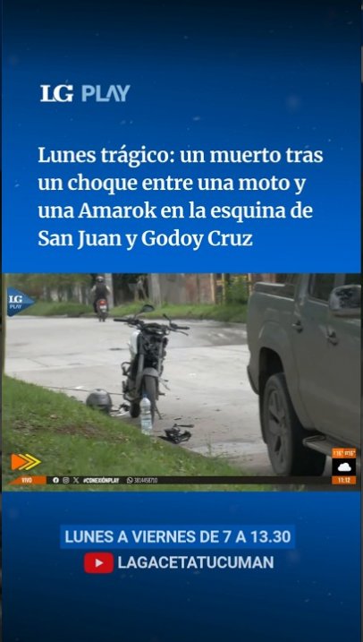 Un muerto tras un choque entre una mooto y una camioneta en San Juan y Godoy Cruz