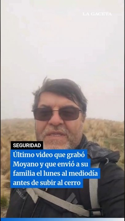 El último video que grabó Rául Moyano antes de subir al cerro Ñuñorco