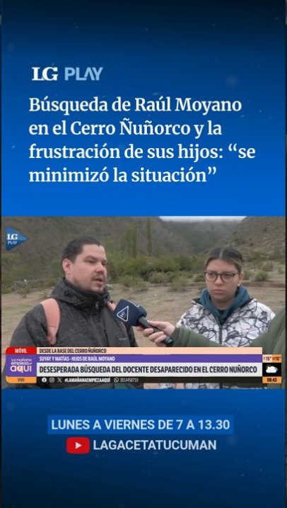 "Se minimizó la situación", dijo la familia del jubilado desaparecido en el cerro Ñuñorco