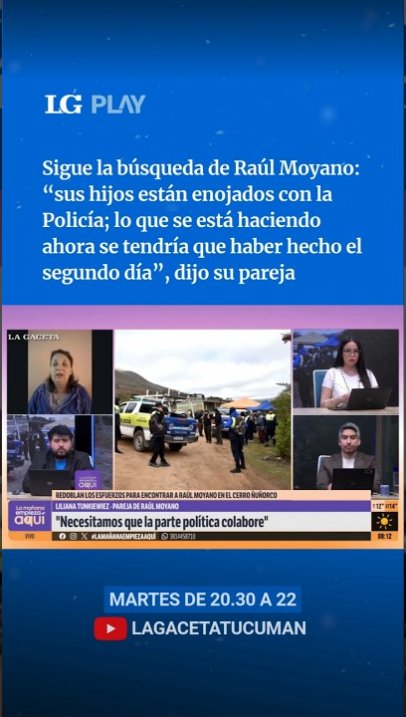"Lo que se está haciendo ahora se tendría que haber hecho el segundo día", dijo la pareja de Moyano