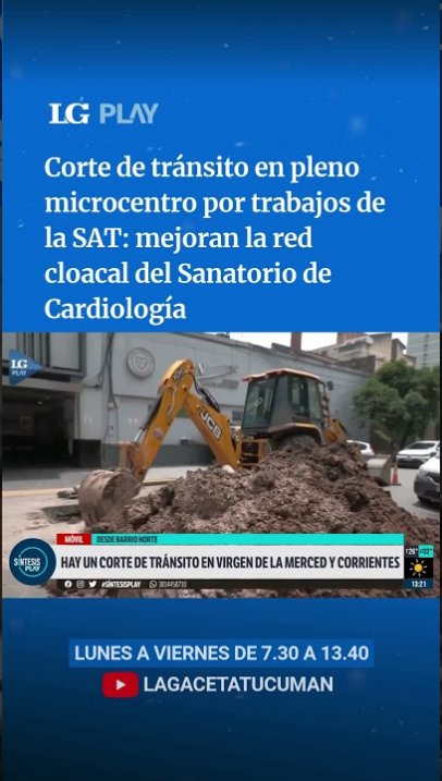Corte de tránsito en pleno microcentro por trabajos de la SAT
