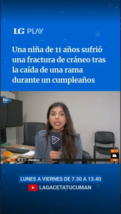 Una niña sufrió una fractura de cráneo tras la caída de una rama durante un cumpleaños