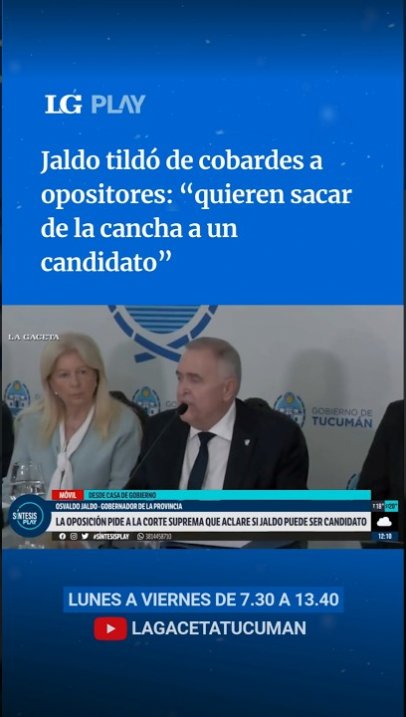 Jaldo tildó de cobardes a opositores: "Quieren sacar de la cancha a un candidato"