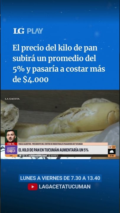 El precio del kilo de pan subirá un 5% y pasaría a costar más de $4.000